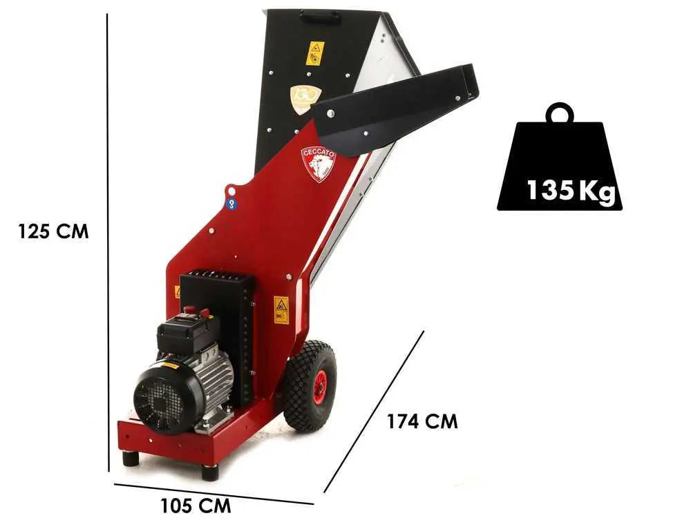 Elektrischer Häcksler Ceccato Tritone Maxi Electric - Dreiphasig 7.5 PS