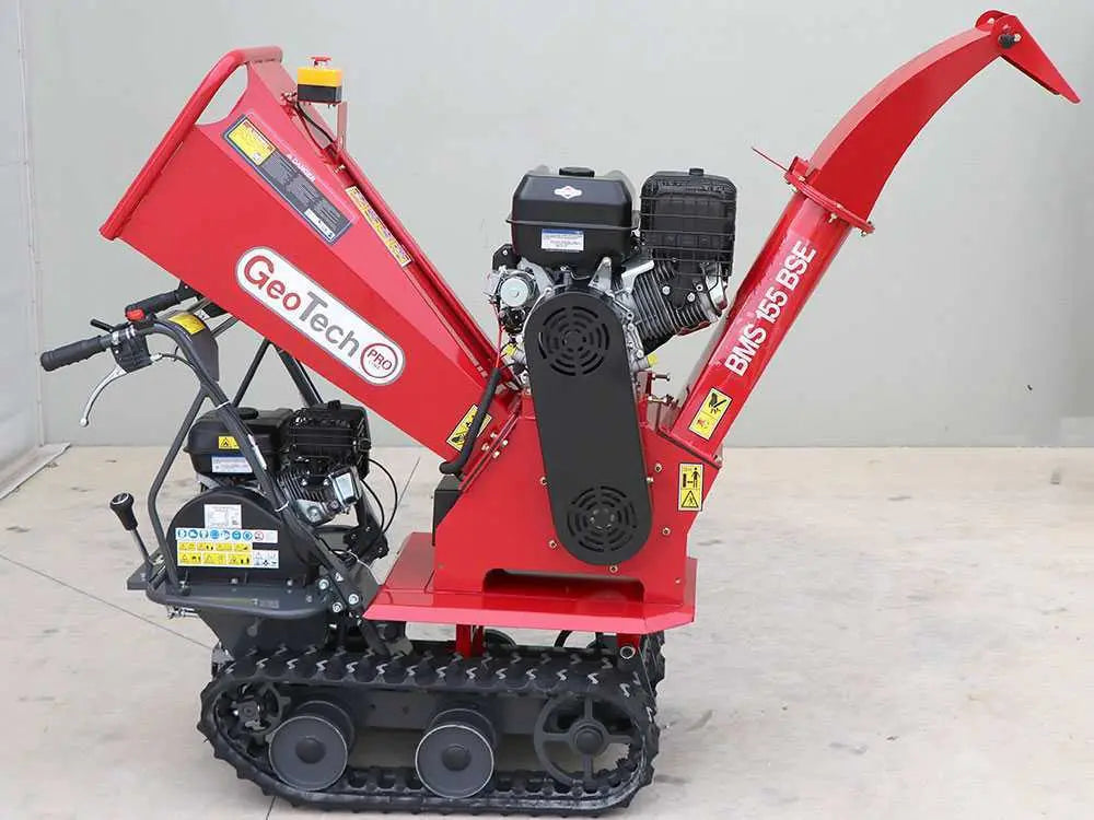 Selbstfahrender Holzhäcksler auf Raupenkarre GeoTech-Pro BMS155 BS - Motor B&S XR2100 - 7/15 PS